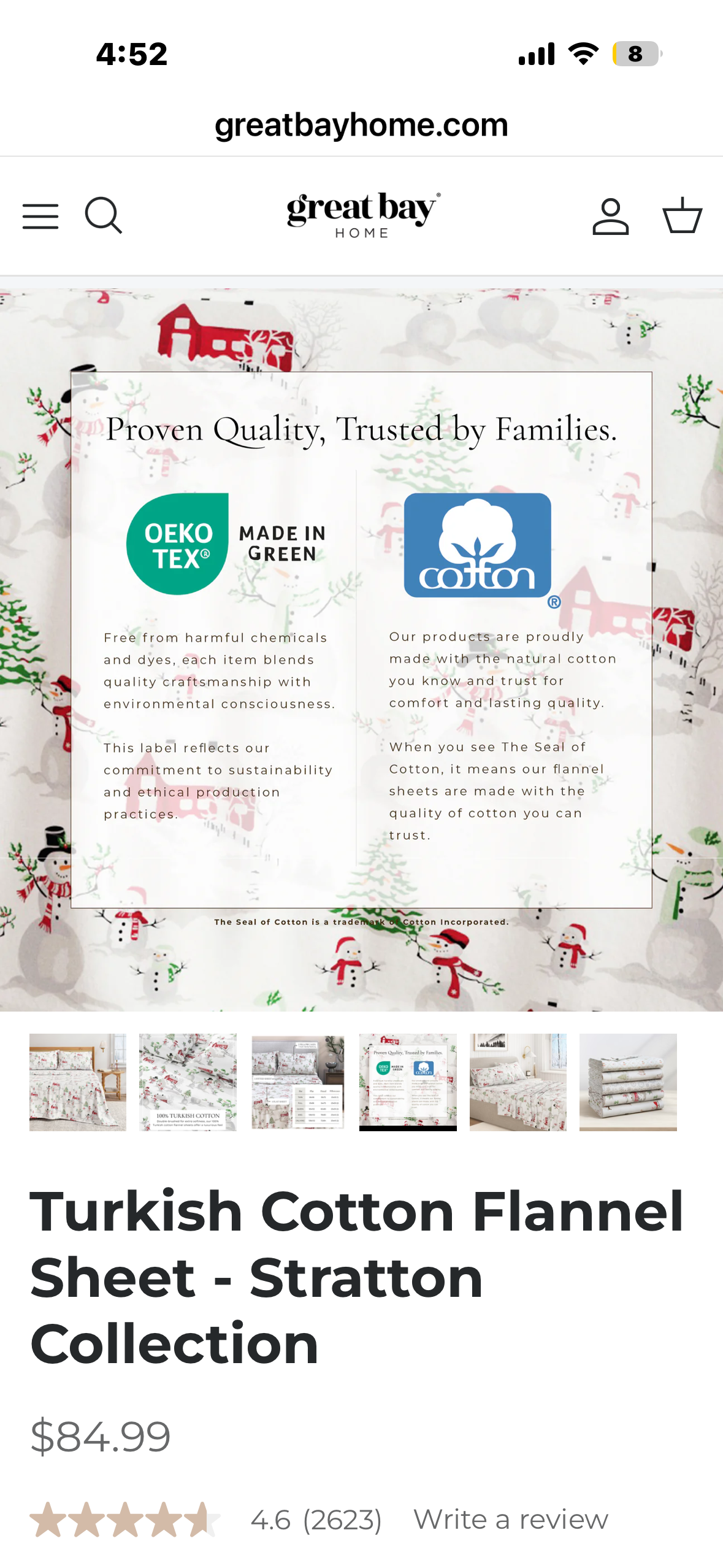 King Size Turkish Cotton Flannel Sheet Set - Stratton Collection