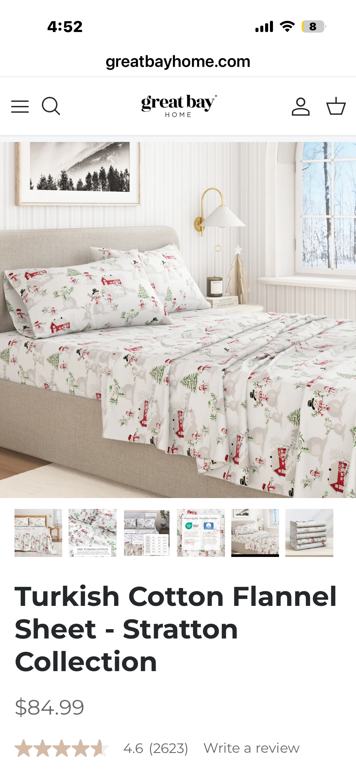 King Size Turkish Cotton Flannel Sheet Set - Stratton Collection