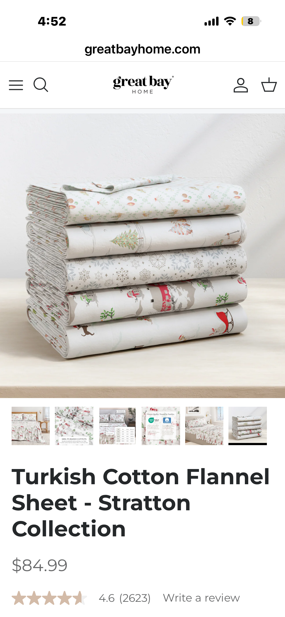 King Size Turkish Cotton Flannel Sheet Set - Stratton Collection