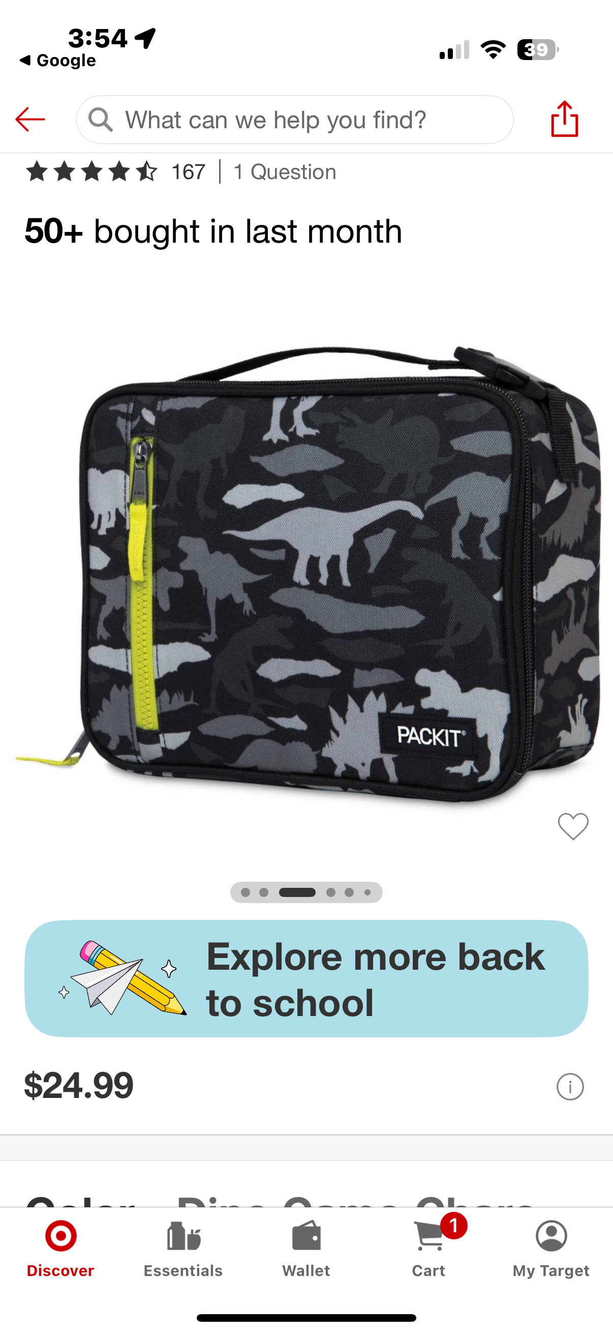 Packit Freezable Classic Lunch Box - Dino Camo Charcoal