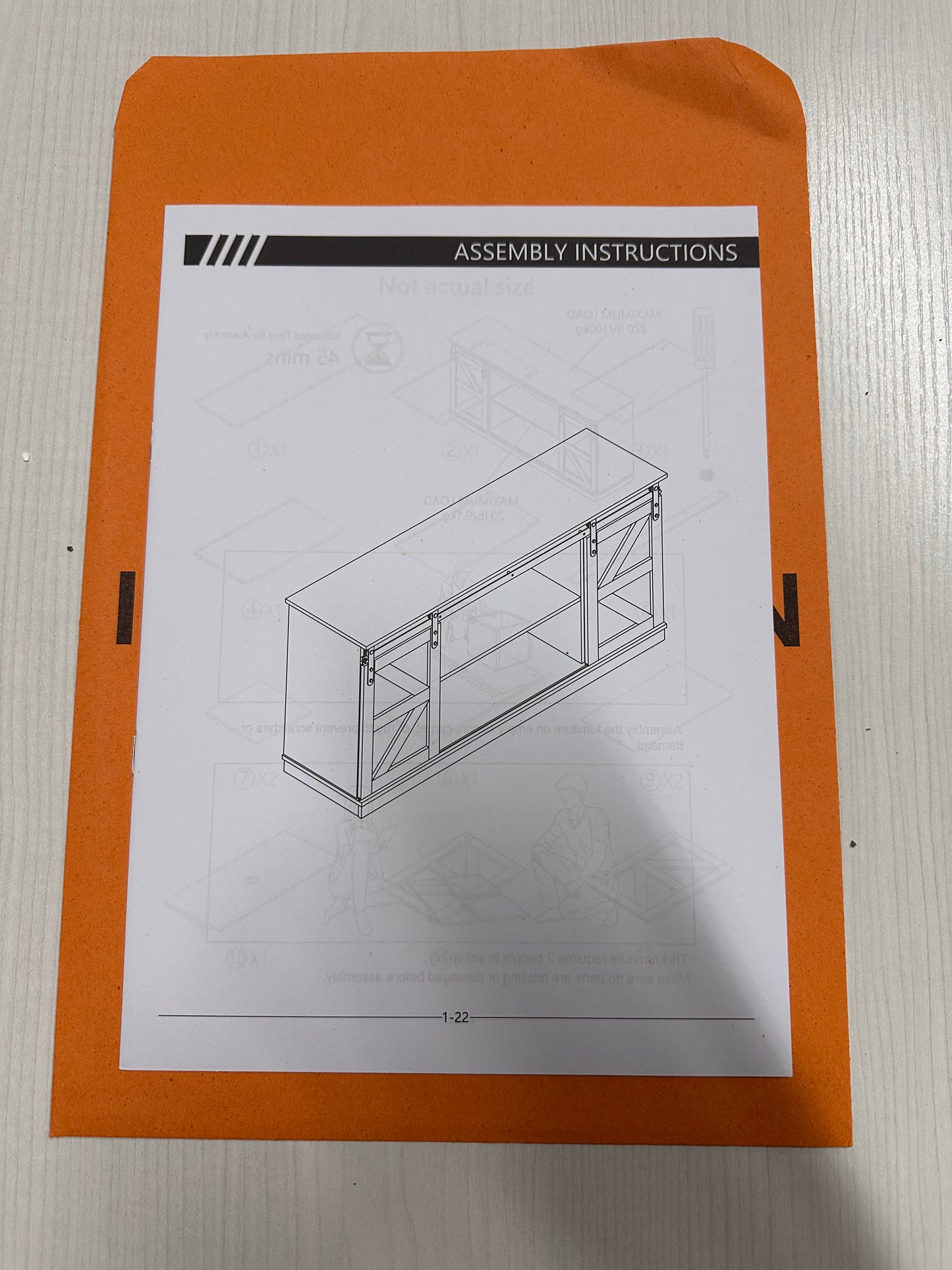YESHOMY Farmhouse TV Stand for Televisions up to 65”, Sliding Barn Doors and Storage Cabinets, Console Table and Media Furniture for Living Room, Milk White, (L1110)
