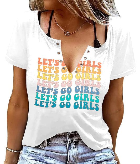 Let's Go Girls T Shirt (Size Small & Medium)