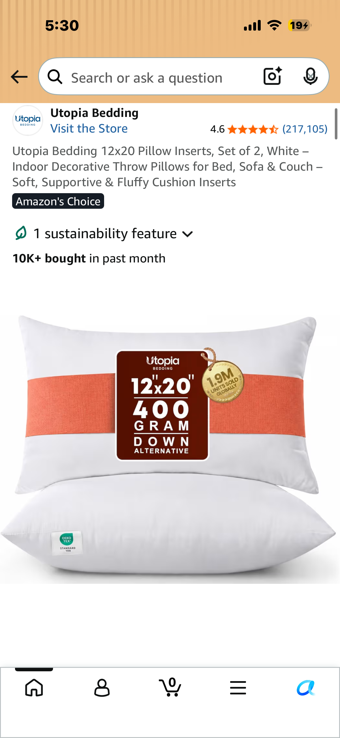 Utopia Bedding 12”x20” Pillow Inserts, Set of 2, Dark Teal – Indoor Decorative Throw Pillows for Bed, Sofa & Couch – Soft, Supportive & Fluffy Cushion Inserts