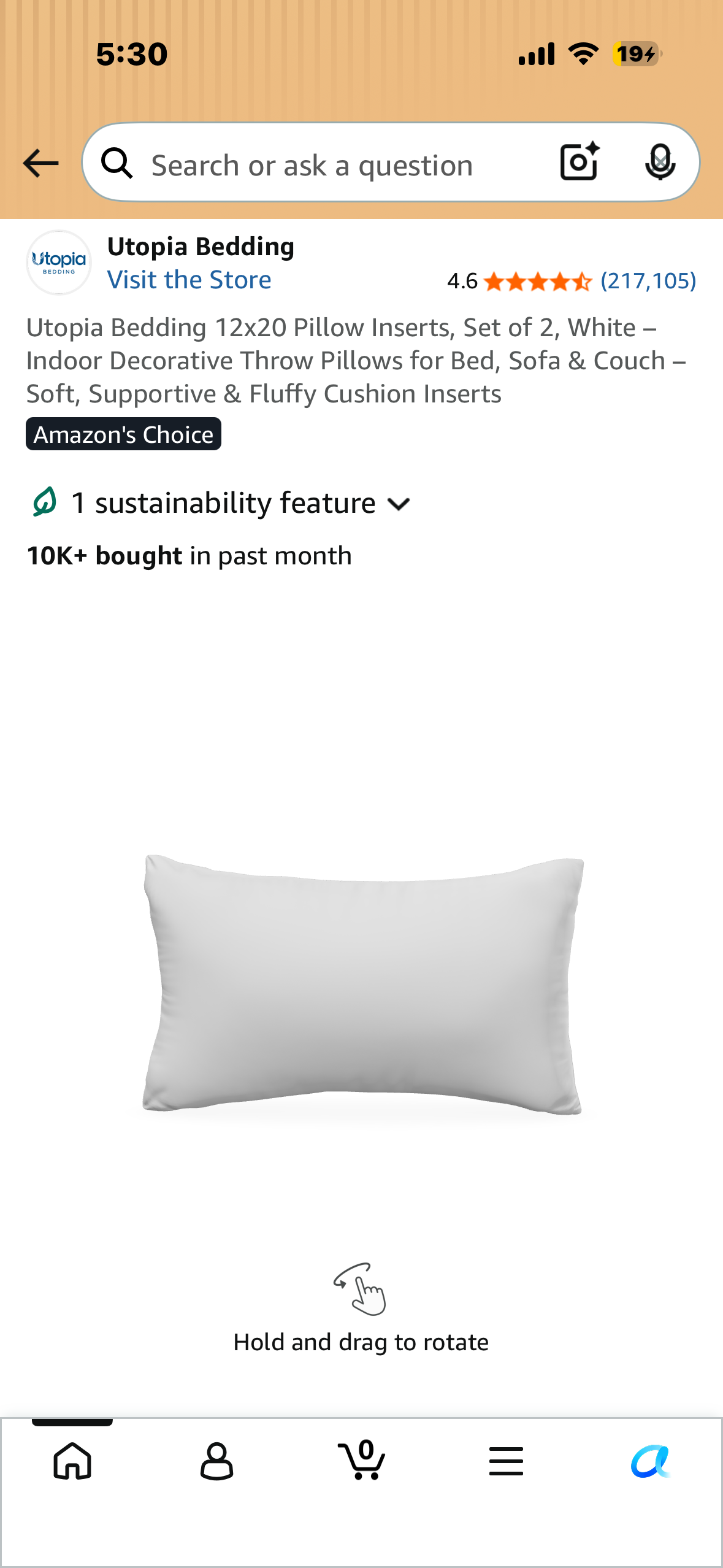 Utopia Bedding 12”x20” Pillow Inserts, Set of 2, Dark Teal – Indoor Decorative Throw Pillows for Bed, Sofa & Couch – Soft, Supportive & Fluffy Cushion Inserts