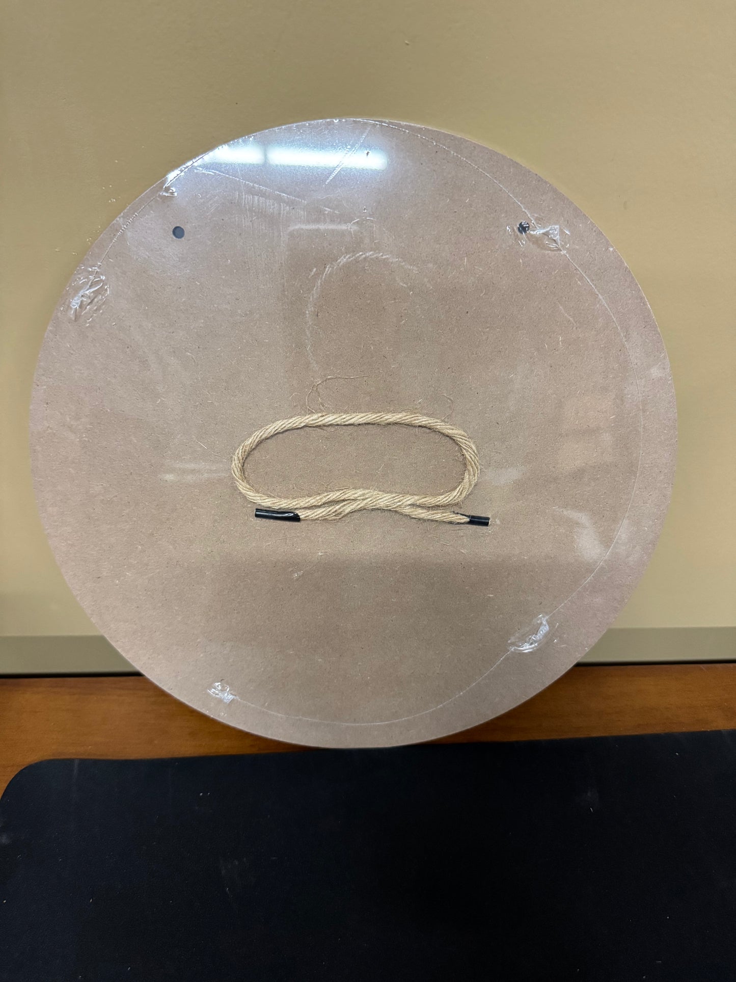 Happy Thanksgiving Sign Circle with Holes and Rope