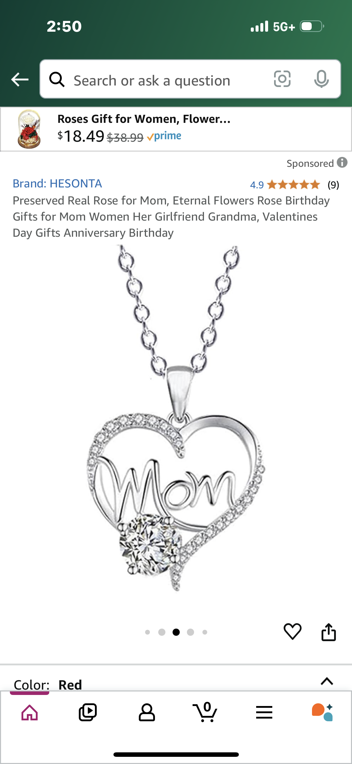 Preserved Real Rose for Mom, Eternal Flowers Rose Birthday Gifts for Mom Women Her Girlfriend Grandma, Valentines Day Gifts Anniversary Birthday, Includes Gift Bag
