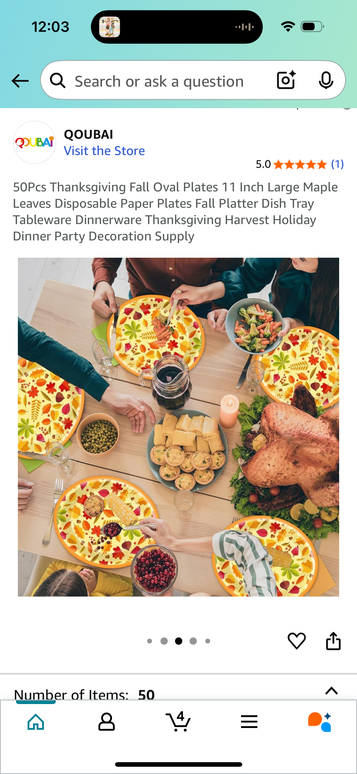 100Pcs Thanksgiving Fall Oval Plates 11 Inch Large Disposable Paper Plates