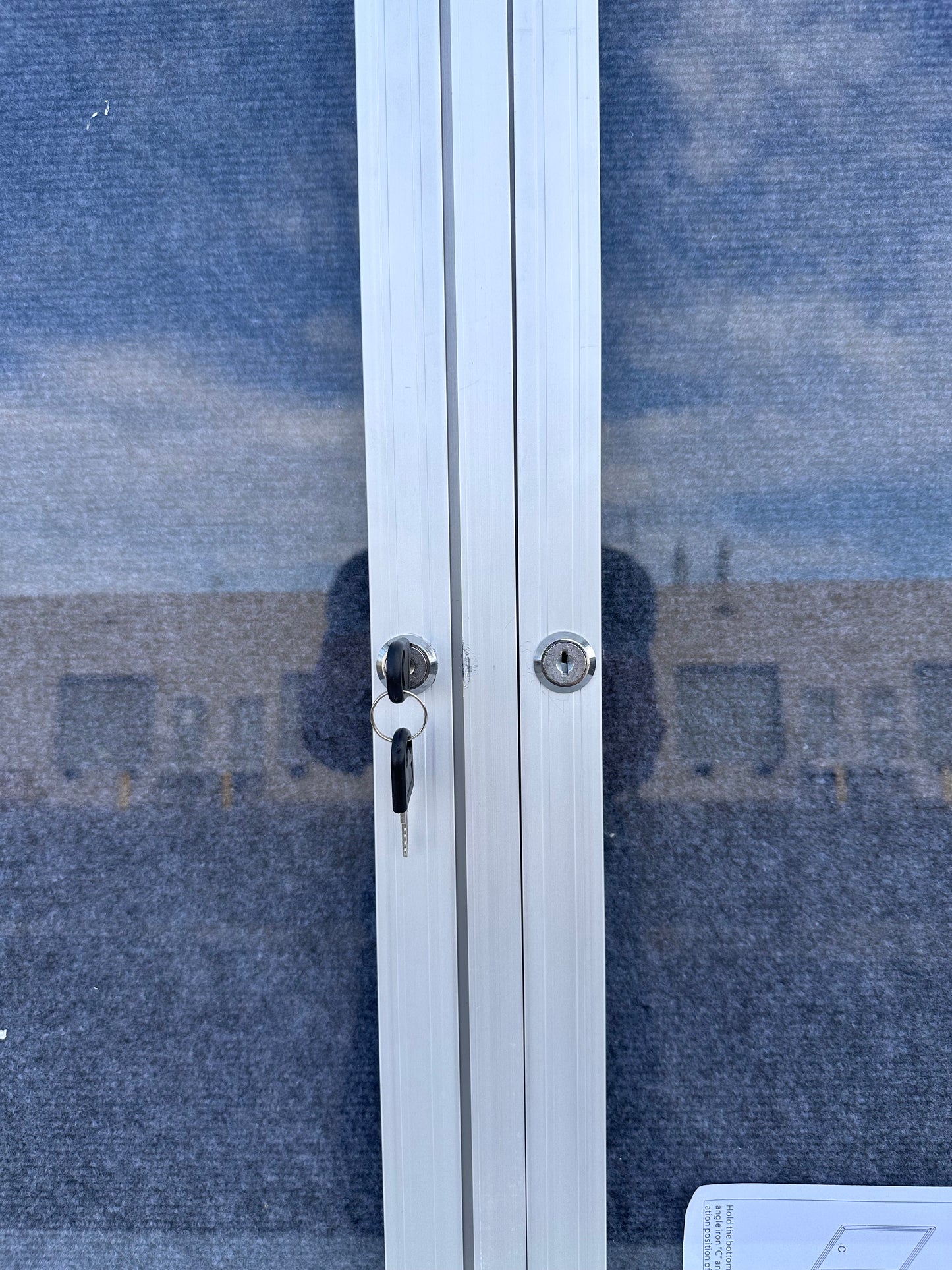 Enclosed Bulletin Board with Locking Door, Outdoor Bulletin Board, Weatherproof, Lockable Display Case for Home, Office, and Community Use(31.5" L x 43.3" W) (Grey Felt) (O441)