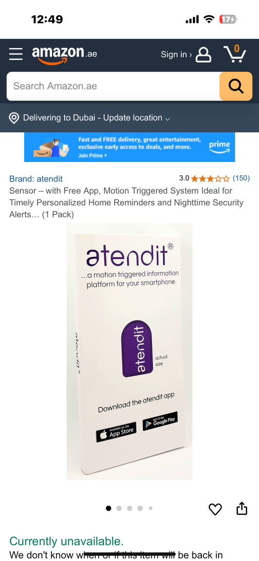 Sensor – with Free App, Motion Triggered System Ideal for Timely Personalized Home Reminders and Nighttime Security Alerts… (1 Pack)
