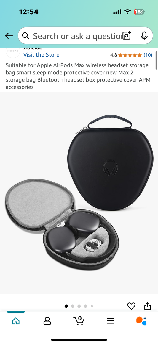 Suitable for Apple AirPods Max wireless headset storage bag smart sleep mode protective cover new Max 2 storage bag Bluetooth headset box protective cover APM accessories