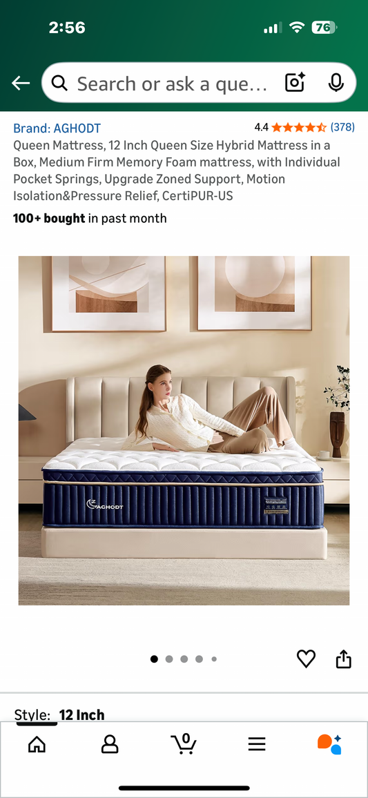 Queen Size Hybrid Mattress, 12” (B1145)
