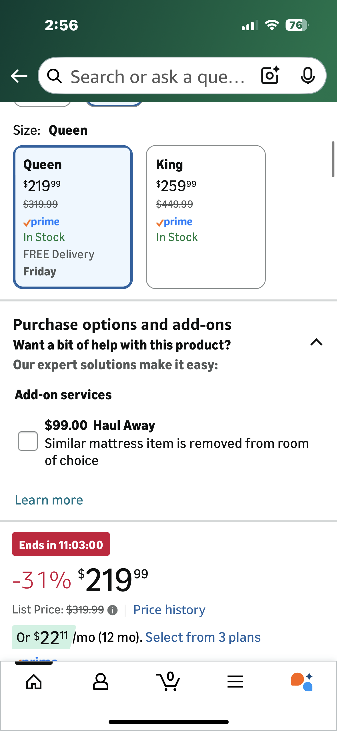 Queen Size Hybrid Mattress, 12” (B1145)