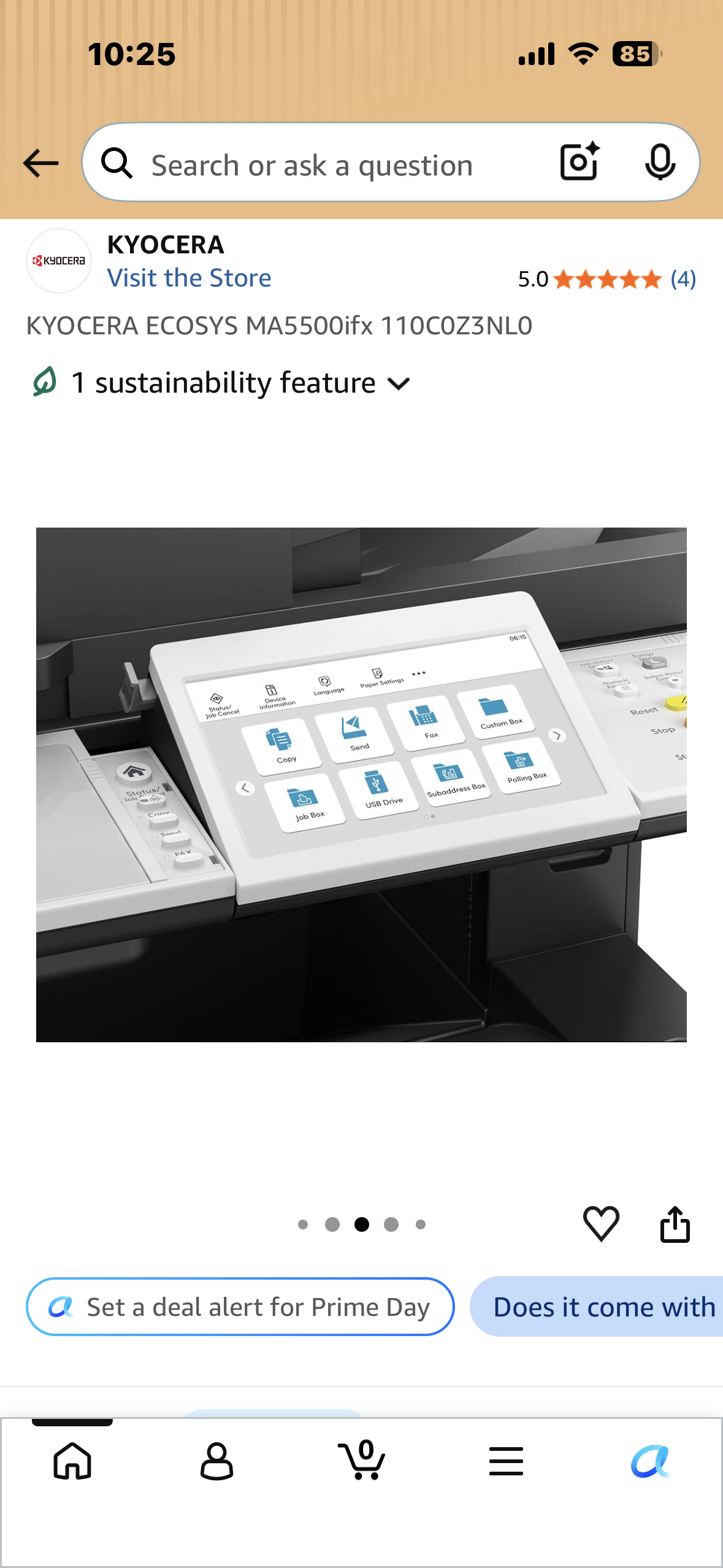 KYOCERA ECOSYS MA5500ifx Business Monochrome Multifunction Laser Printer, Copier, Fax