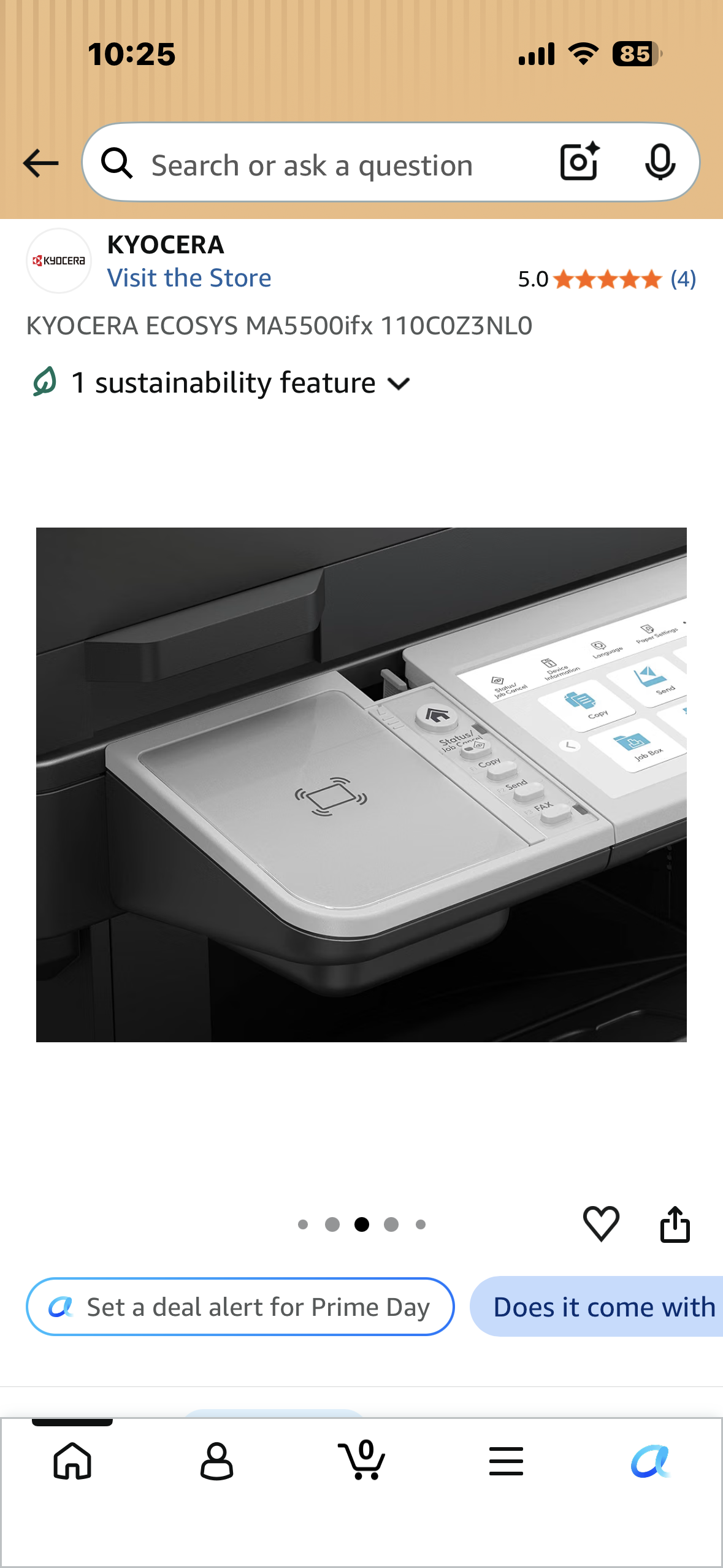 KYOCERA ECOSYS MA5500ifx Business Monochrome Multifunction Laser Printer, Copier, Fax