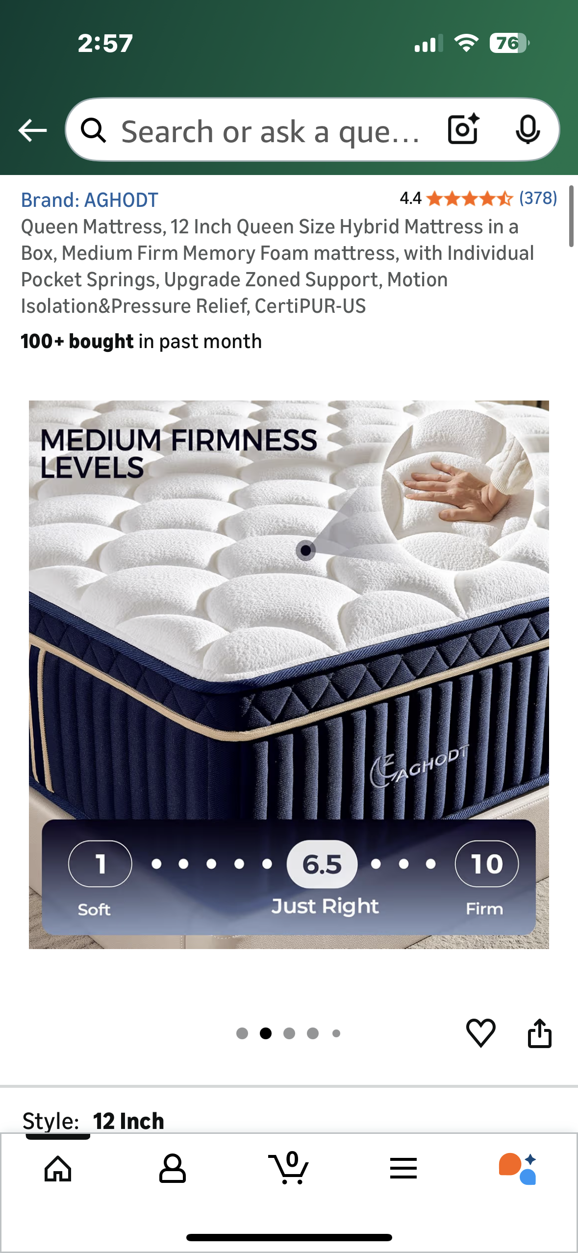 Queen Size Hybrid Mattress, 12” (B1145)