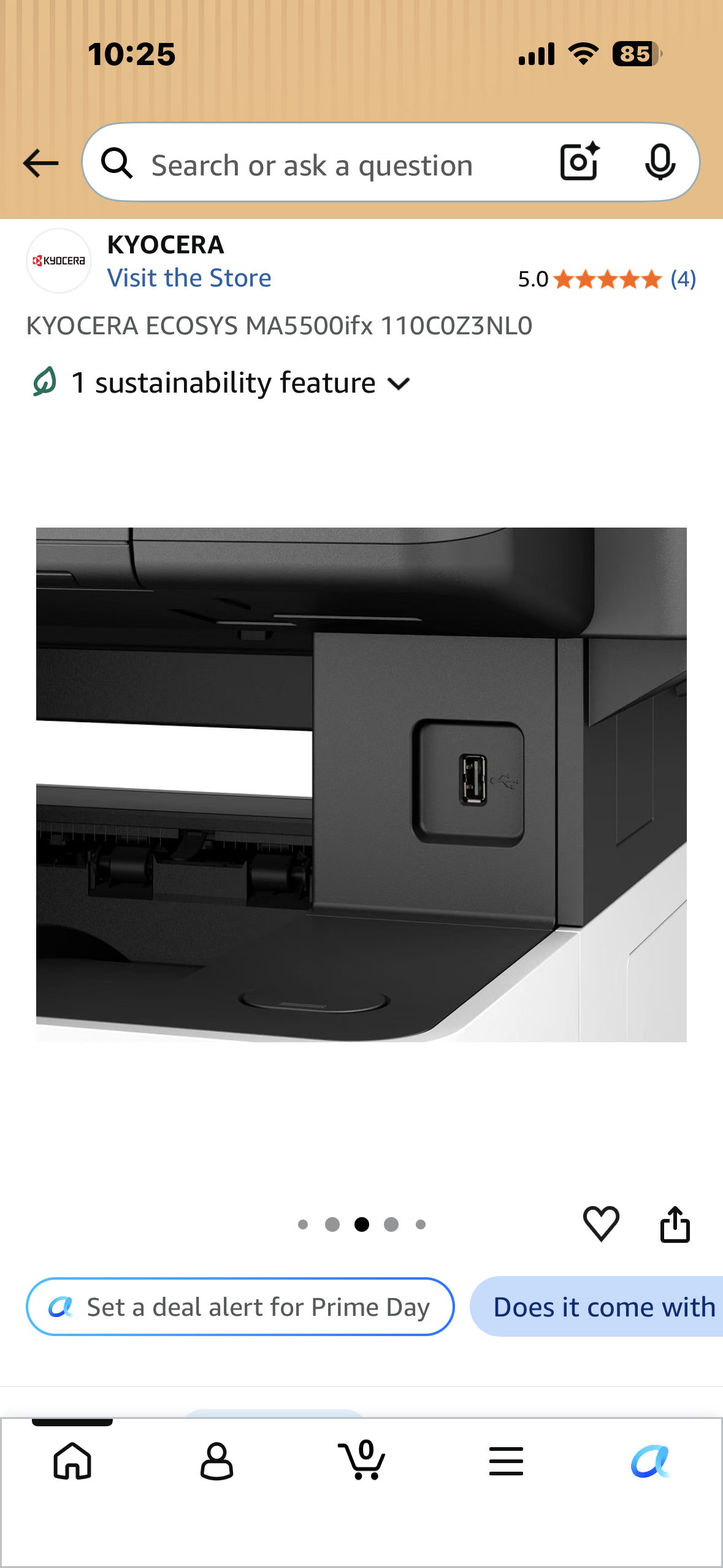 KYOCERA ECOSYS MA5500ifx Business Monochrome Multifunction Laser Printer, Copier, Fax