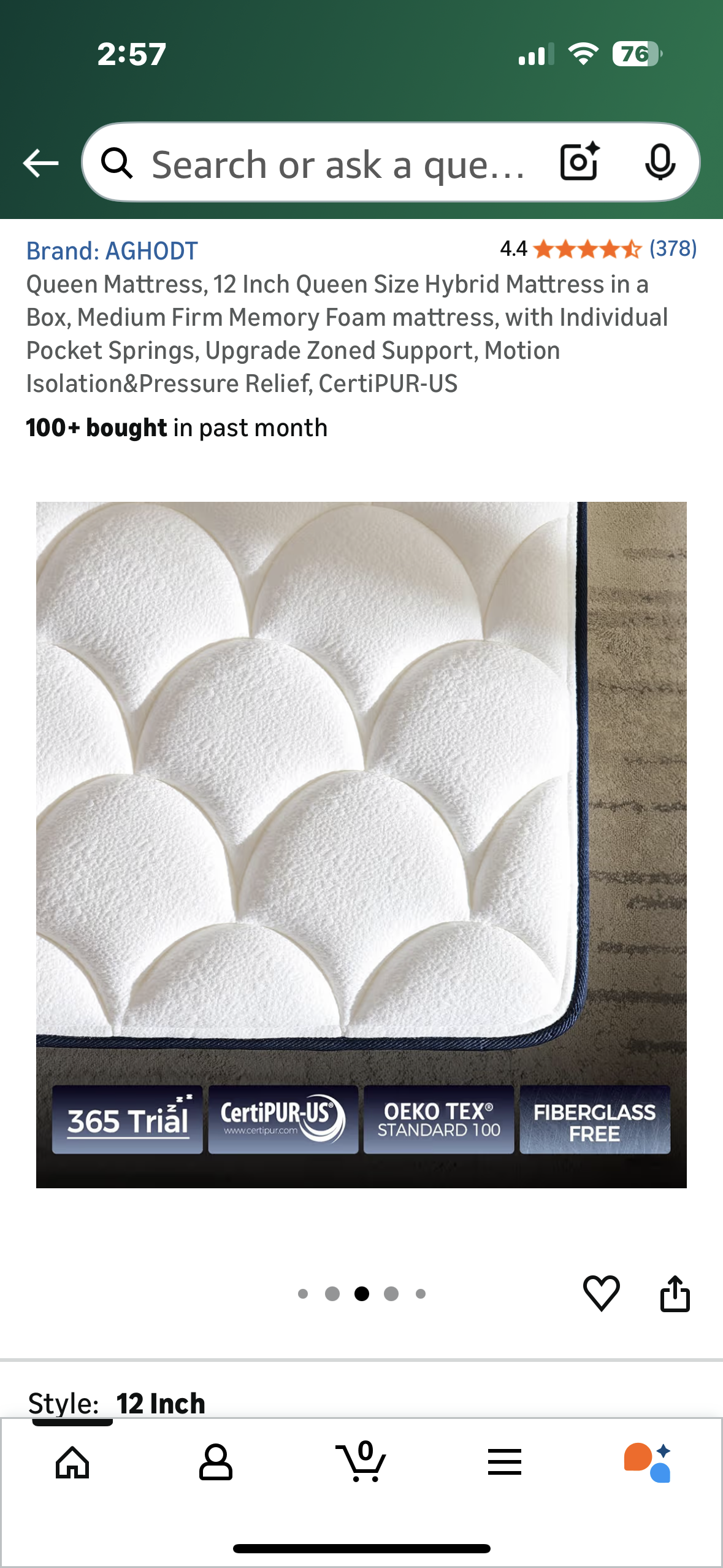 Queen Size Hybrid Mattress, 12” (B1145)