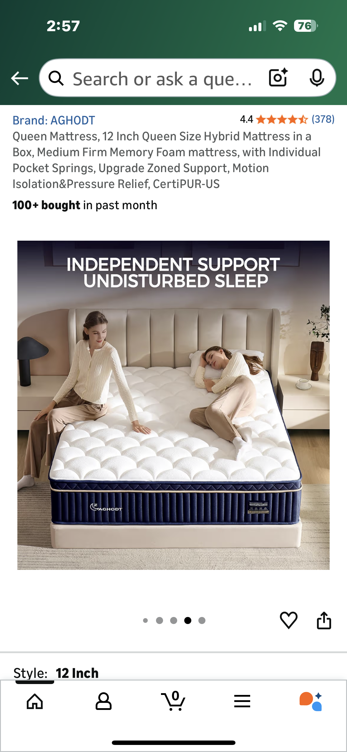 Queen Size Hybrid Mattress, 12” (B1145)