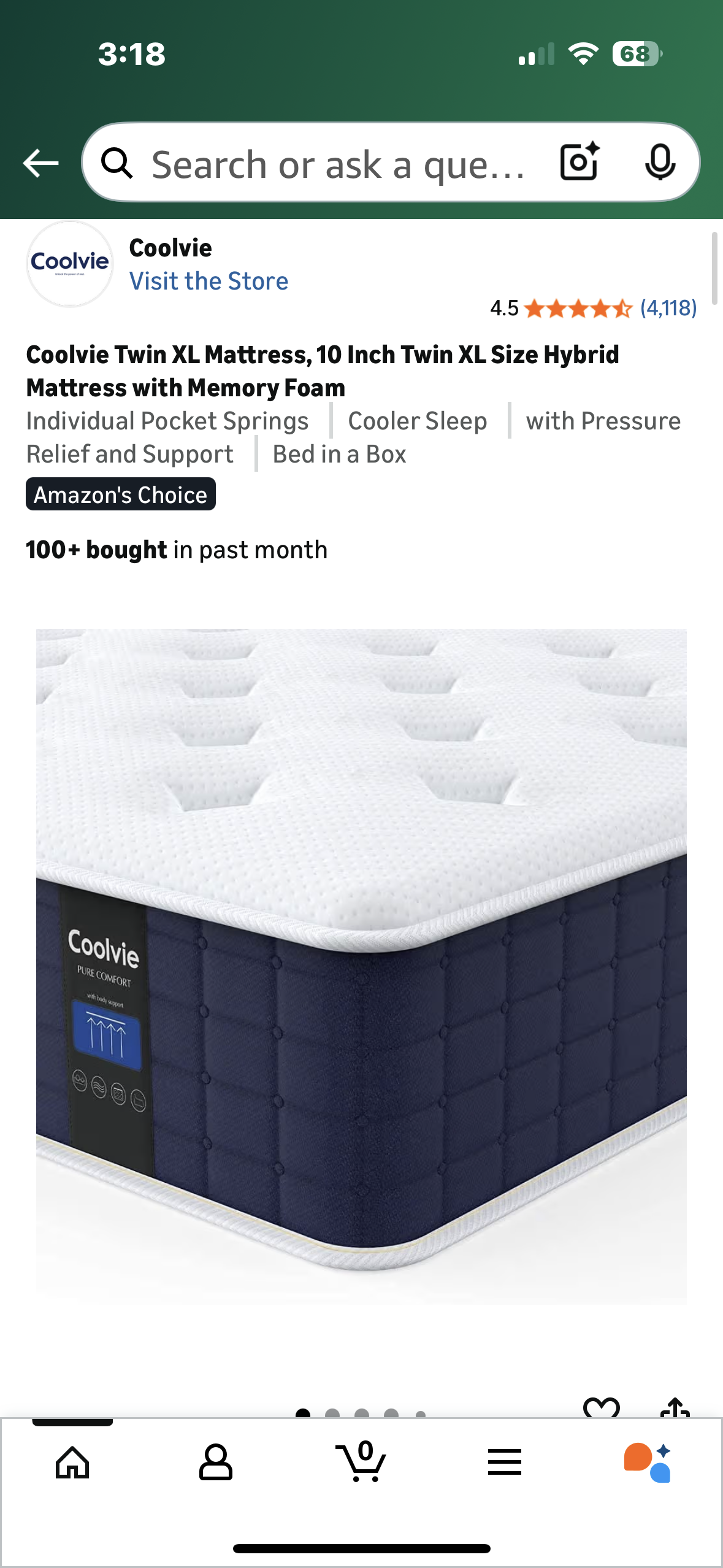 Twin XL Size Hybrid Mattress (B1146)