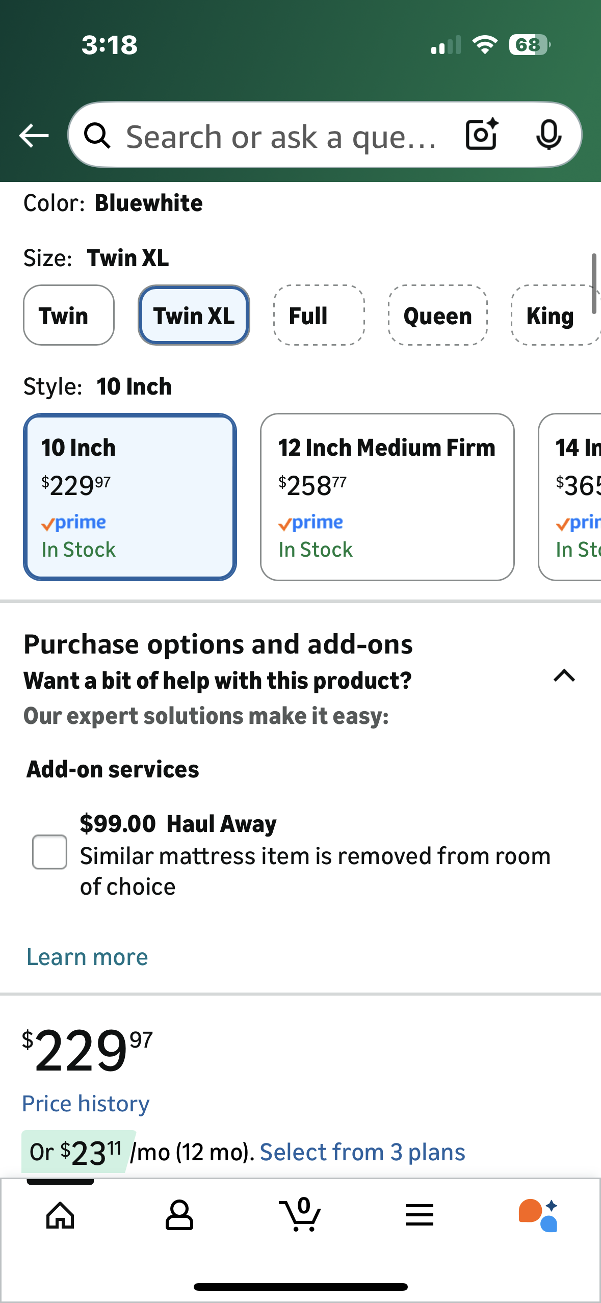 Twin XL Size Hybrid Mattress (B1146)