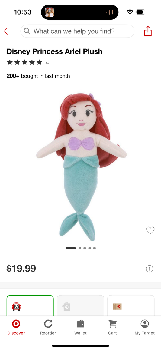 Disney Princess Ariel Plush