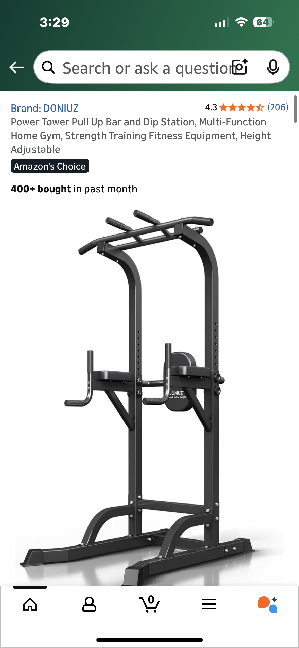 Power Tower Pull Up Bar and Dip Station, Multi-Function Home Gym, Strength Training Fitness Equipment, Height Adjustable (W550)