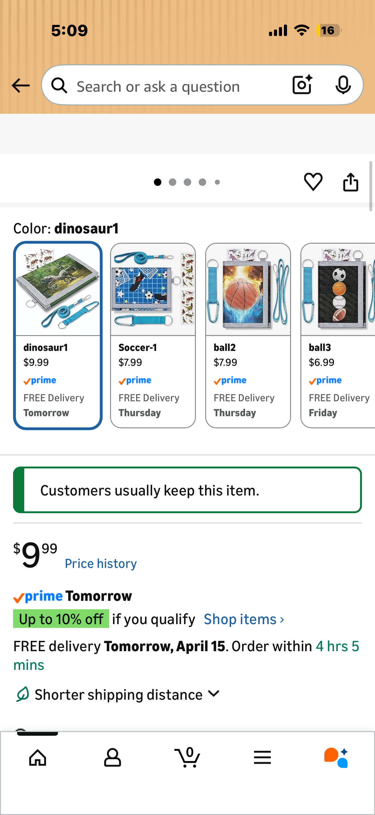 Kids Wallets for Boys With Coin Pocket, Wallets for Kids Ages 4-18,Trifold Wallet, Novelty Wallet for Childrens Birthday Gifts(Dinosaur stickers and Shark wallet
