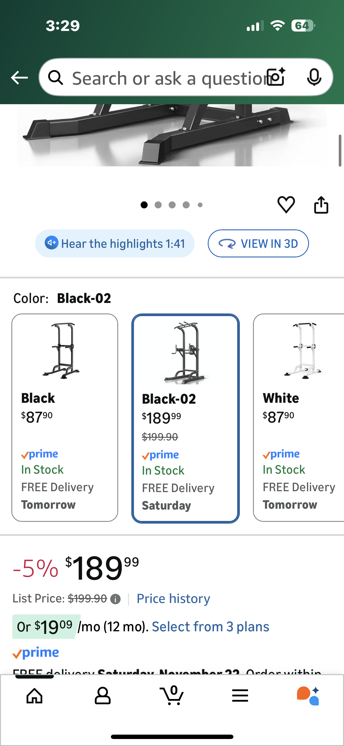 Power Tower Pull Up Bar and Dip Station, Multi-Function Home Gym, Strength Training Fitness Equipment, Height Adjustable (W550)