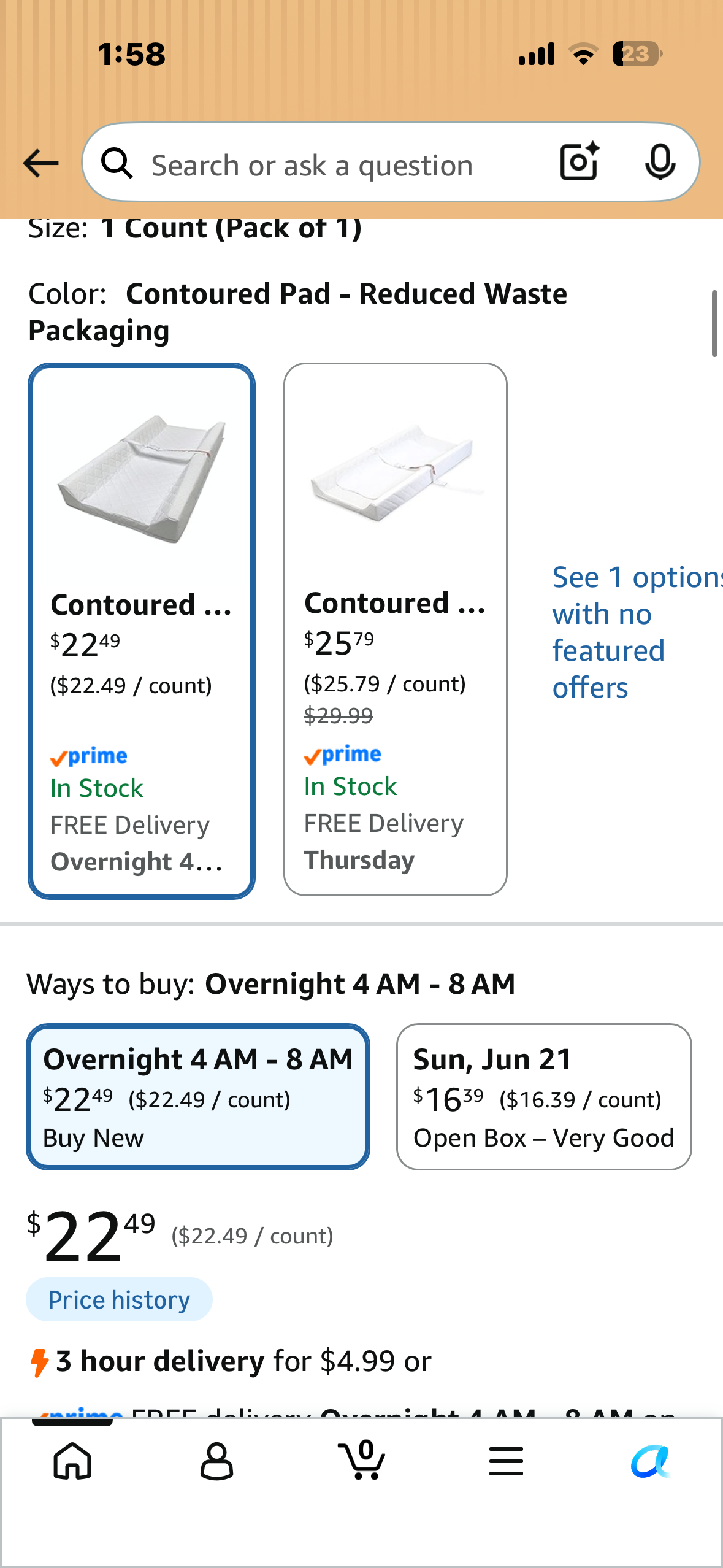 Ingenuity Contoured Changing Pad – Includes Waterproof Changing Liner and Safety Fastening Strap with Quick-Release Buckle