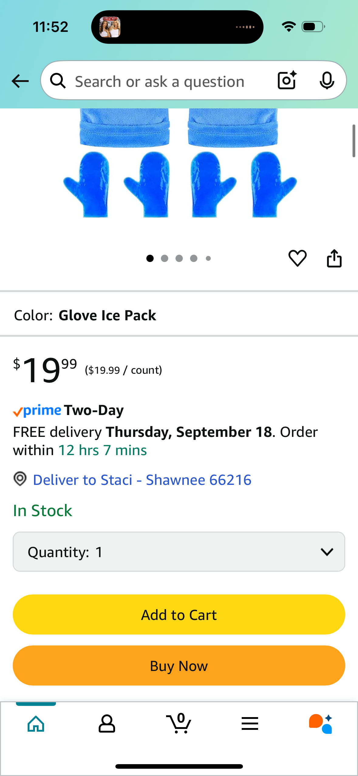 Hot & Cold Therapy Gloves | Ice & Heat Pain Relieving Mittens | Microwavable & Freezable, Arthritis, Finger & Hand Injuries, Carpal Tunnel - Small, Medium