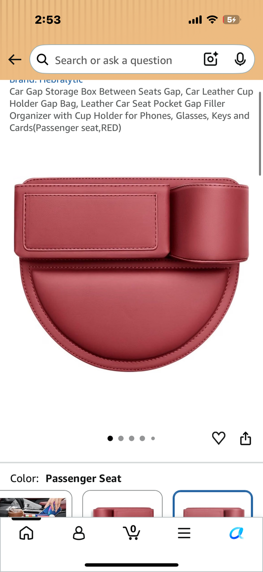 Car Gap Storage Box Between Seats Gap, Car Leather Cup Holder Gap Bag, Leather Car Seat Pocket Gap Filler Organizer with Cup Holder for Phones, Glasses, Keys and Cards gut
