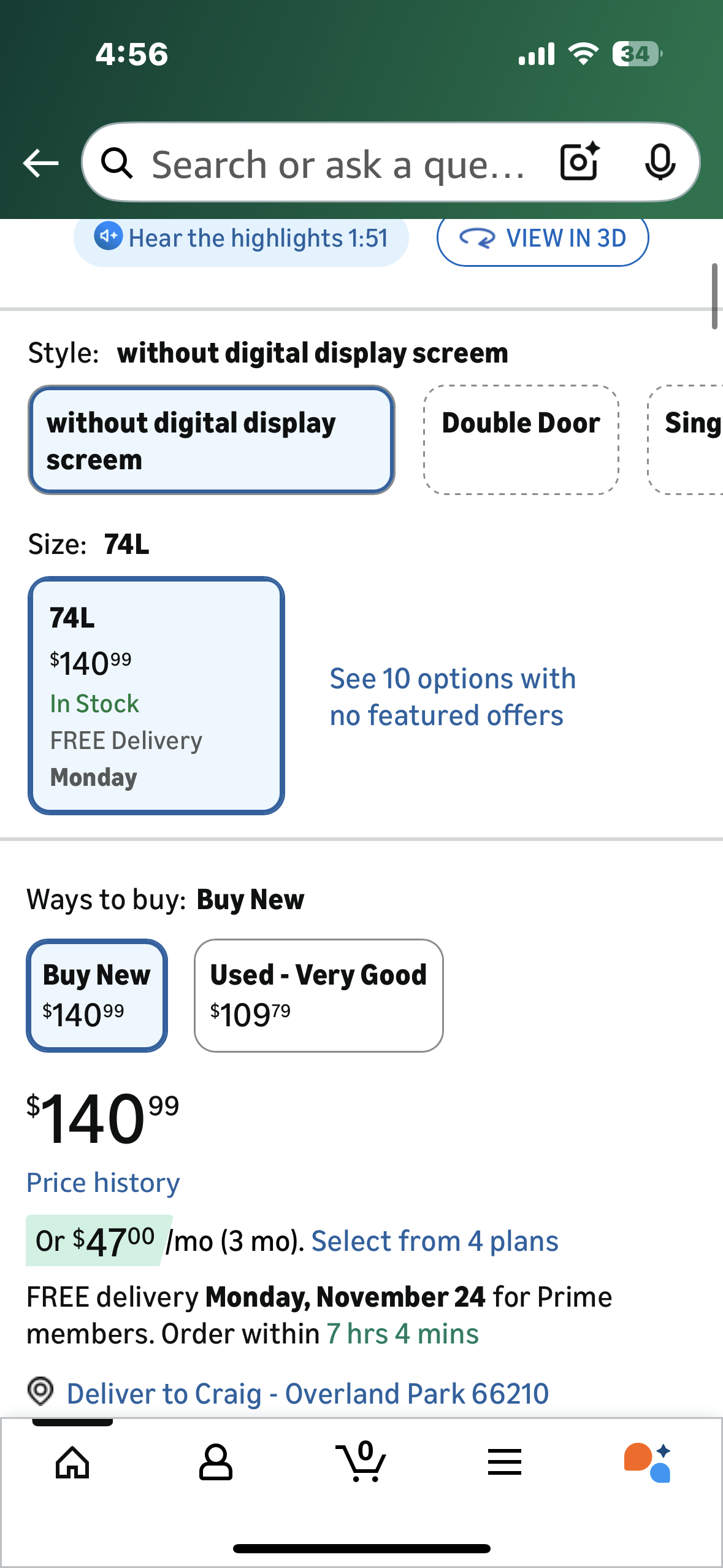 VEVOR Large Double Door Security Safe Box, 2.6 Cubic Feet, Steel Safe Box, Strong Box with Digital Lock for Money, Gun, Jewelry, Black (O461)