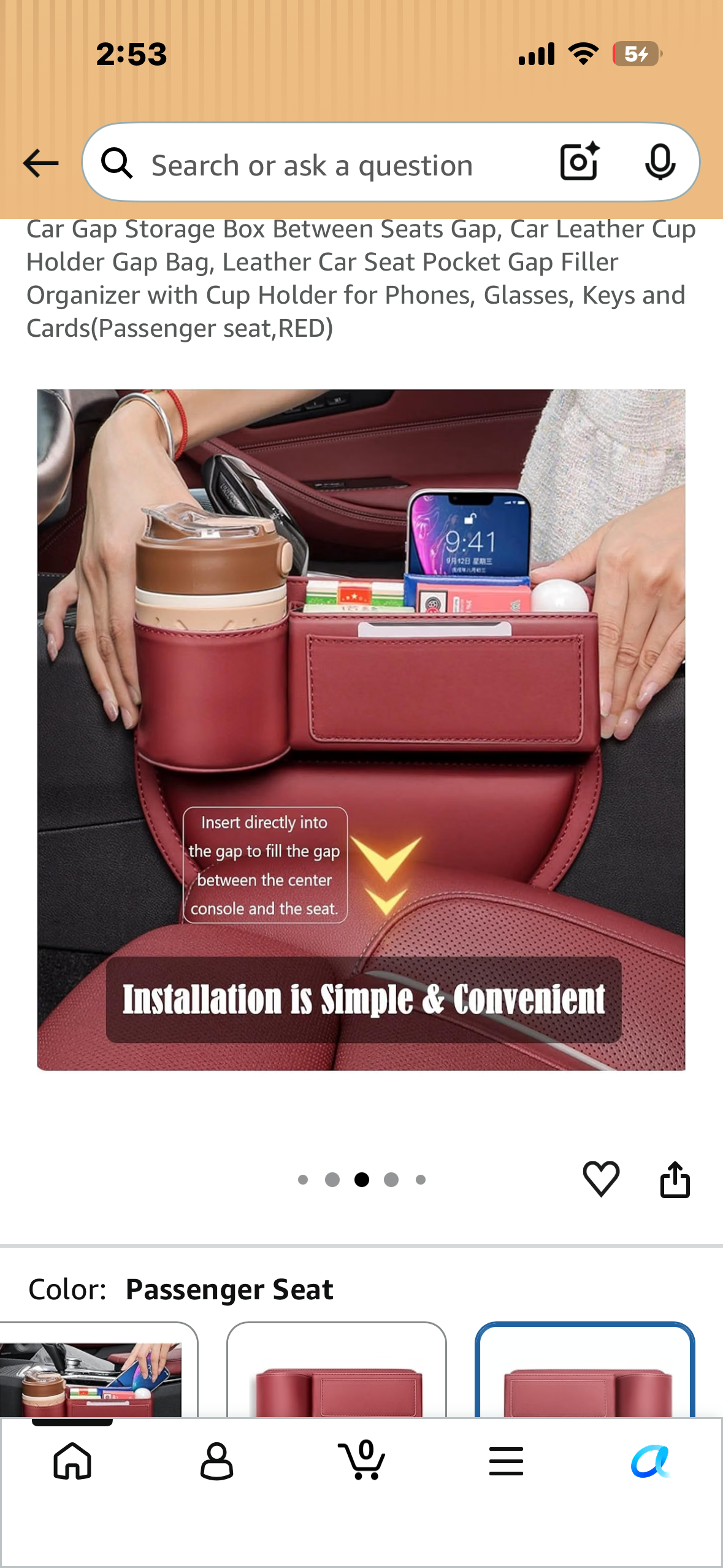 Car Gap Storage Box Between Seats Gap, Car Leather Cup Holder Gap Bag, Leather Car Seat Pocket Gap Filler Organizer with Cup Holder for Phones, Glasses, Keys and Cards gut