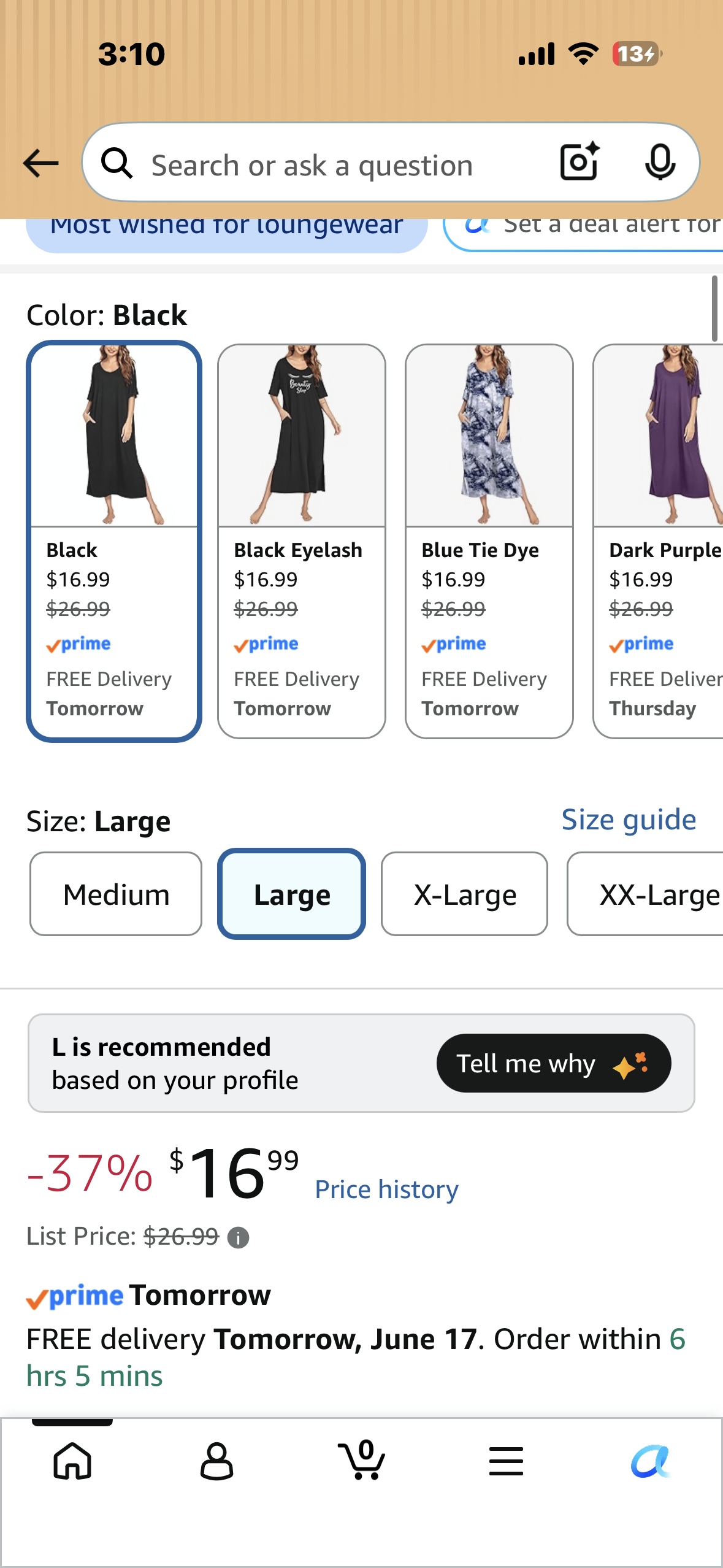 Ekouaer Long Nightgown for Women Short Sleeve Sleepwear Plus Size Loungewear with Pockets (Size Large)