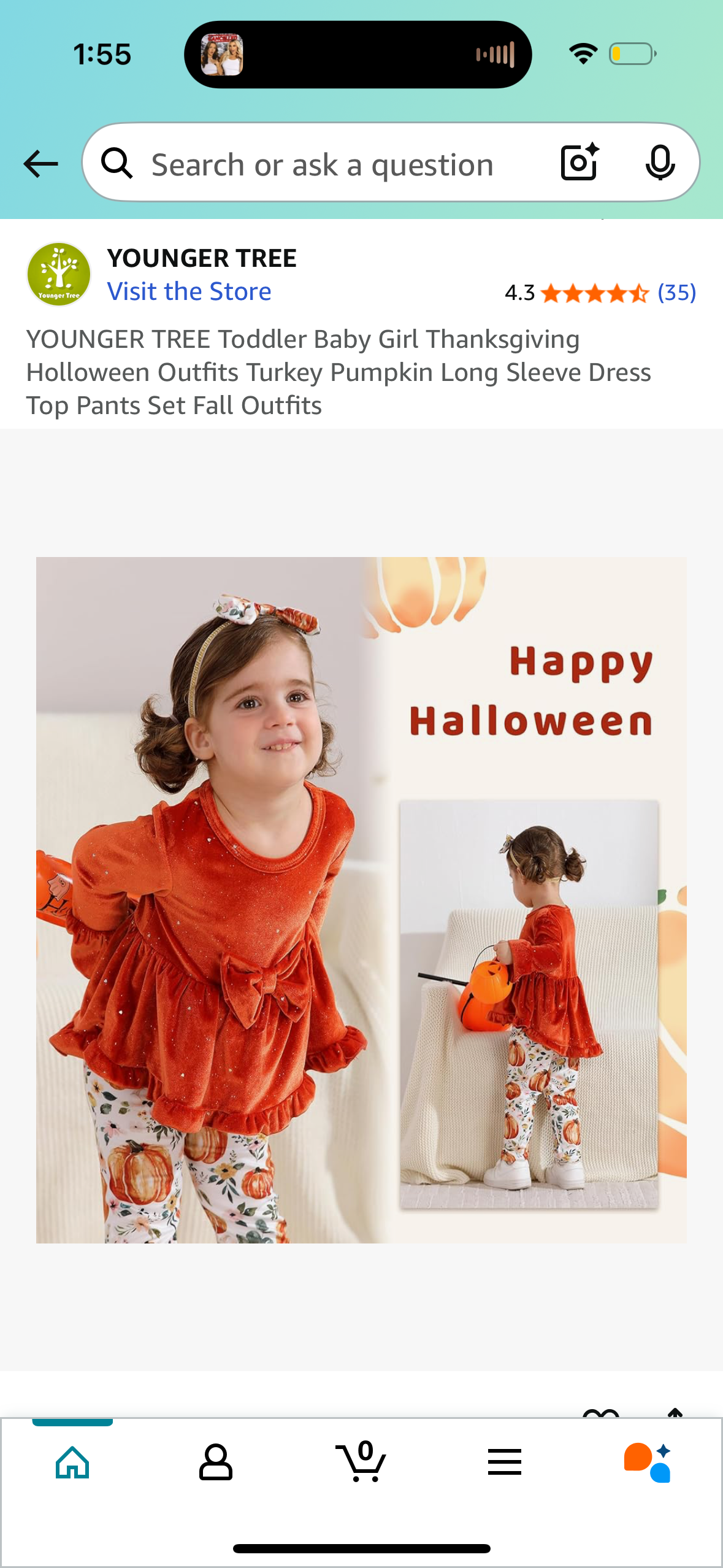 Toddler Baby Girl Fall Outfits (Size 12-18 Months)