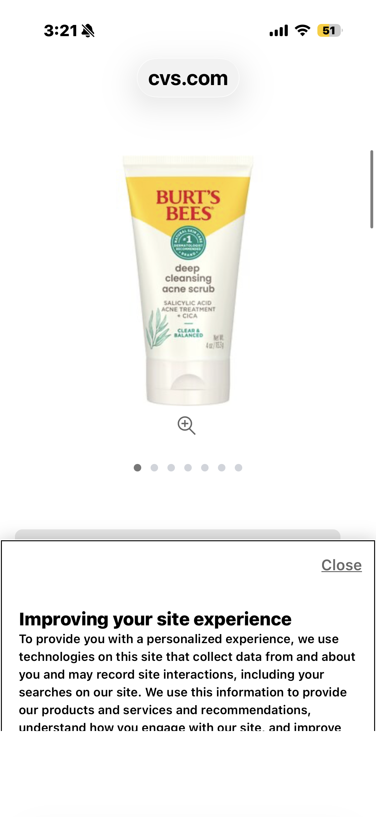 Burt's Bees Burt's Bees Natural Acne Solutions Pore Refining Cleansing Scrub, Exfoliating Face Wash for Oily Skin, 4 Oz (package May Vary), 4 ounces