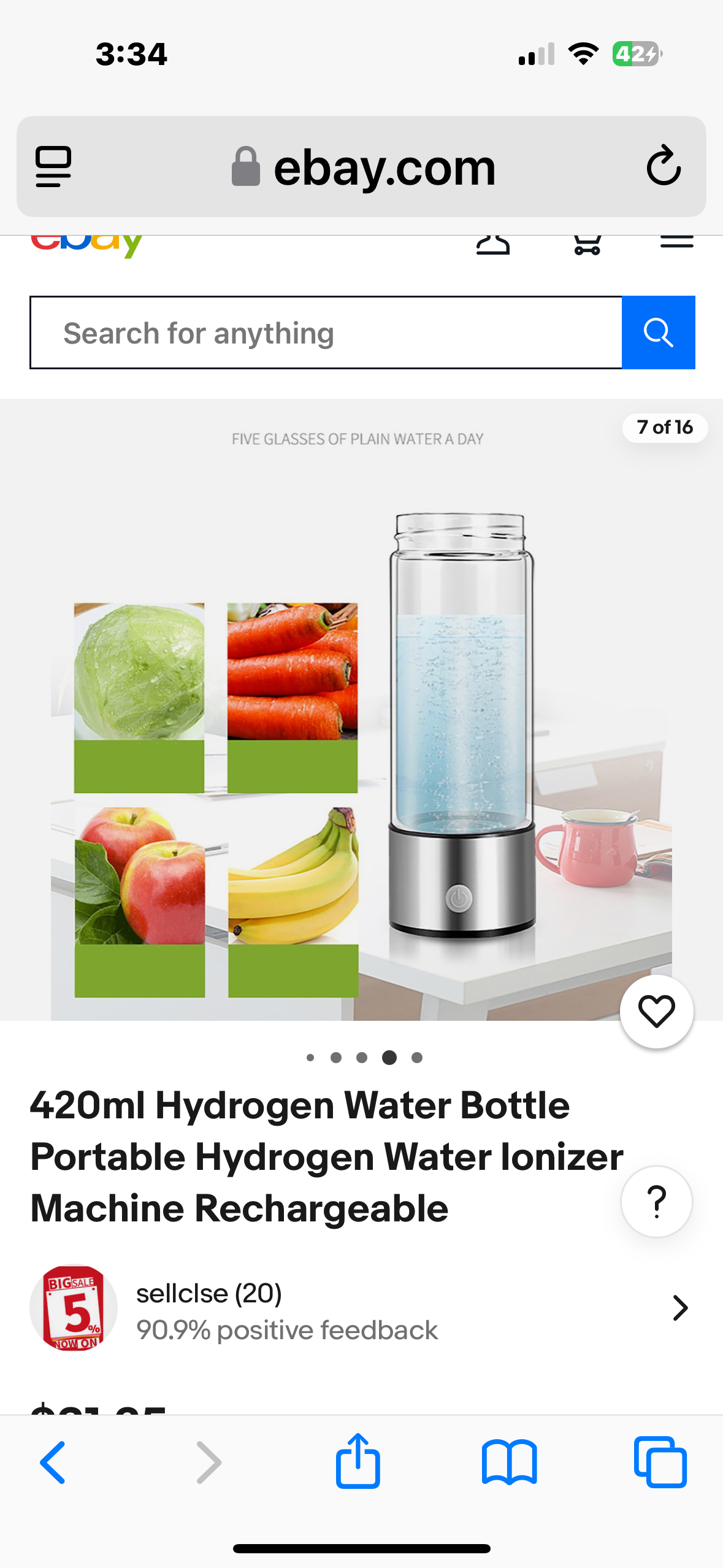 LOYALBASE Hydrohealth 𝐇𝐲𝐝𝐫𝐨𝐠𝐞𝐧 𝐖𝐚𝐭𝐞𝐫 𝐁𝐨𝐭𝐭𝐥𝐞,Portable Hydrogen Water Generator, 420ml Hydrogen Water Ionizer Machine, SPE,3 Minute Quick Electrolysis, Suitable for Office,Travel,Daily Drinking, silver