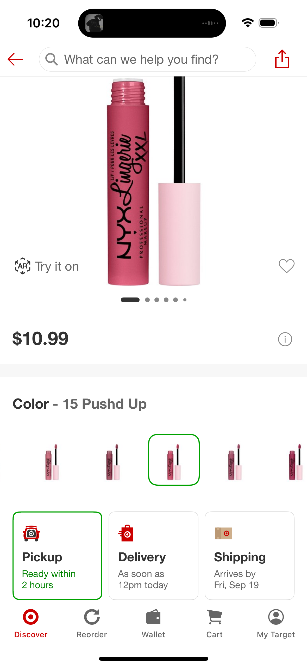 NYX Professional Makeup Lip Lingerie XXL Smooth Matte Liquid Lipstick - 16hr Longwear - 15 Pushd Up - 0.13 fl oz