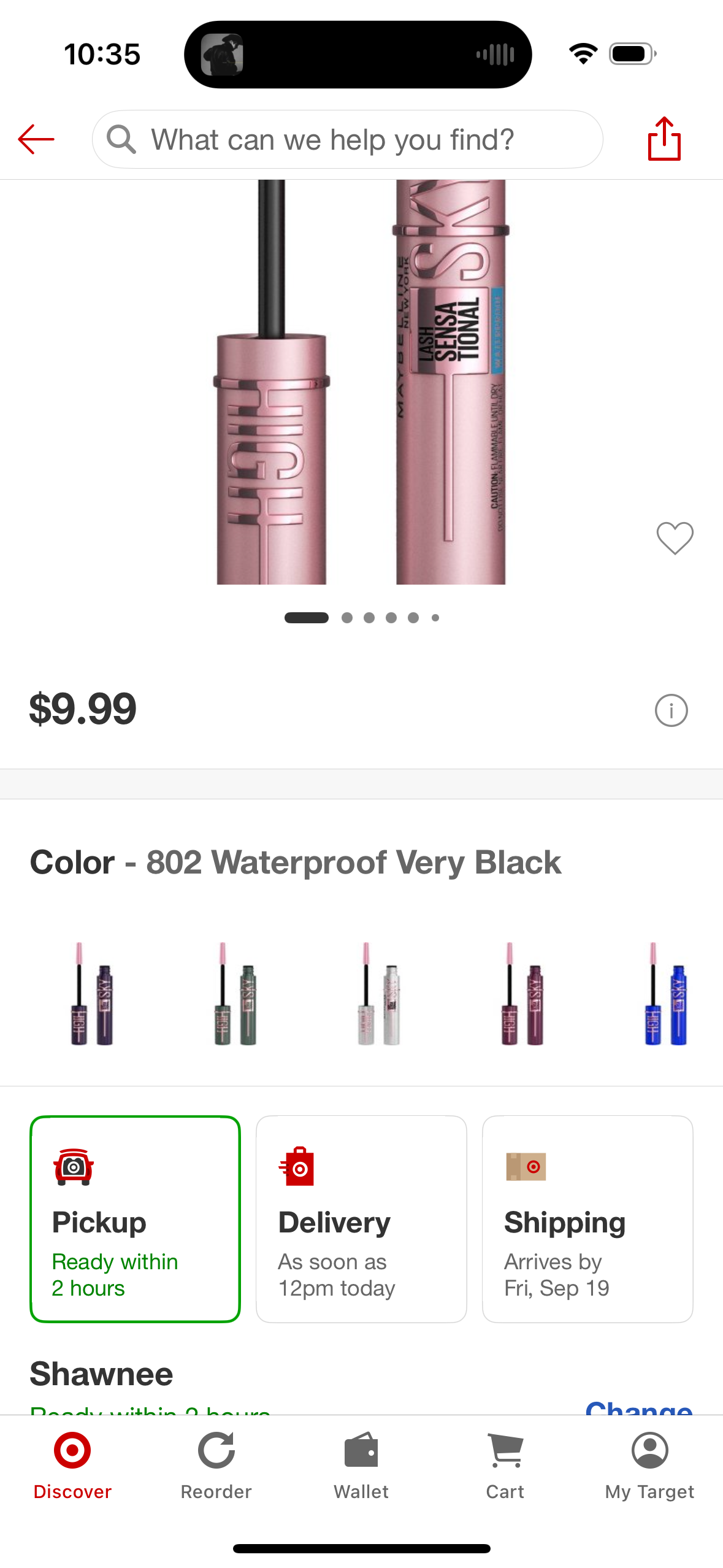 Maybelline Lash Sensational Sky High Lengthening Mascara - 802 Waterproof Very Black - 0.24 fl oz