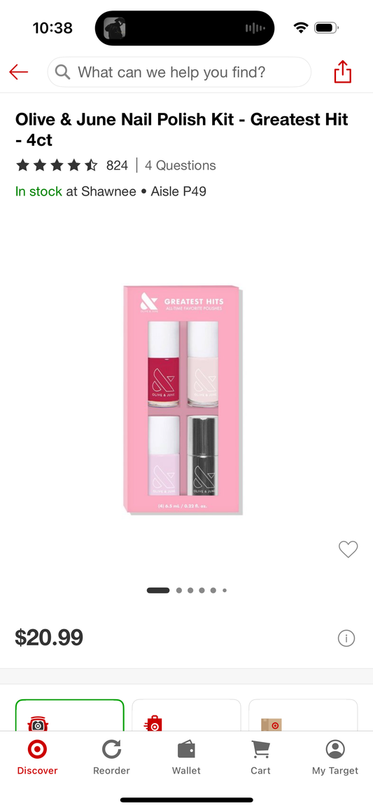 Olive & June Nail Polish Kit - Greatest Hit - 4ct