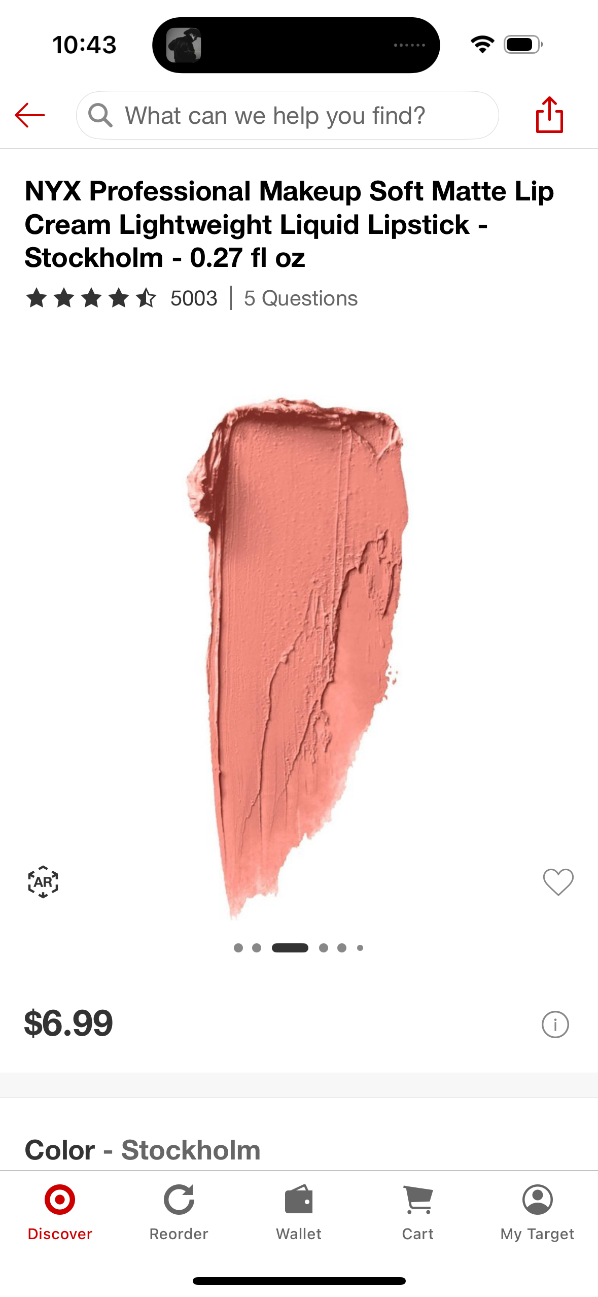 NYX Professional Makeup Soft Matte Lip Cream Lightweight Liquid Lipstick - Stockholm - 0.27 fl oz