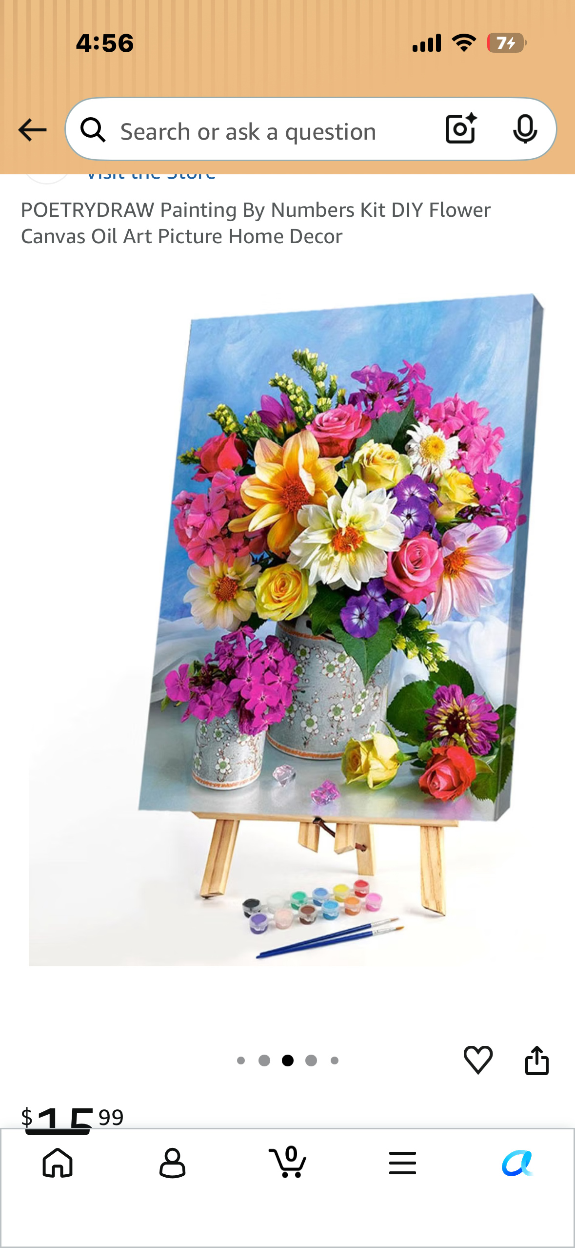 Paint by Numbers Kit for Adults Beginner, Flower Adults' Paint-by-Number Kits on Canvas,DIY Acrylic Pigment Poppy Flowers,Perfect for Home Wall Decor and Gifts(20x16 Inch)