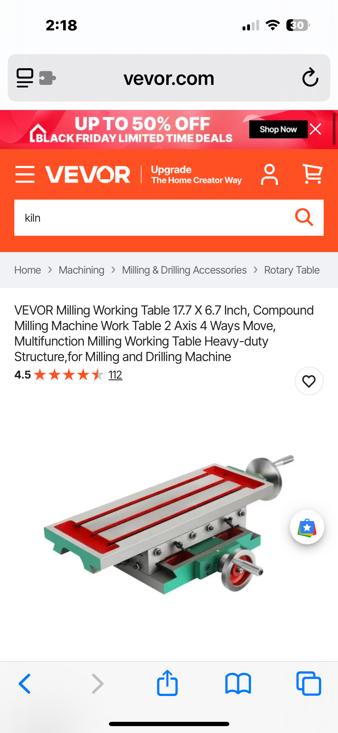 VEVOR Milling Working Table 17.7 X 6.7 Inch, Compound Milling Machine Work Table 2 Axis 4 Ways Move, Multifunction Milling Working Table Heavy-duty Structure, for Milling and Drilling Machine (G925)