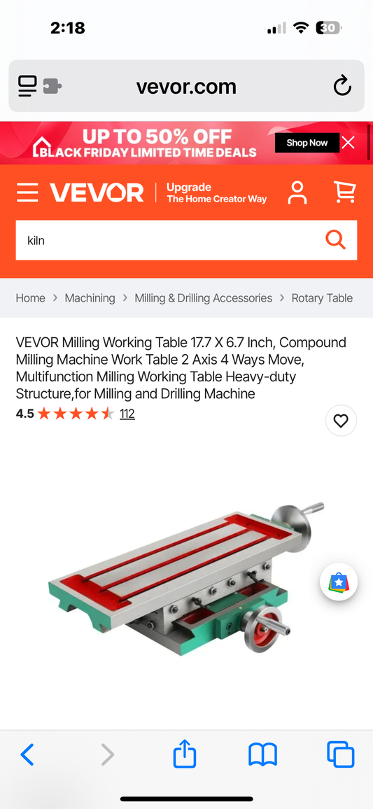 VEVOR Milling Working Table 17.7 X 6.7 Inch, Compound Milling Machine Work Table 2 Axis 4 Ways Move, Multifunction Milling Working Table Heavy-duty Structure, for Milling and Drilling Machine (G925)
