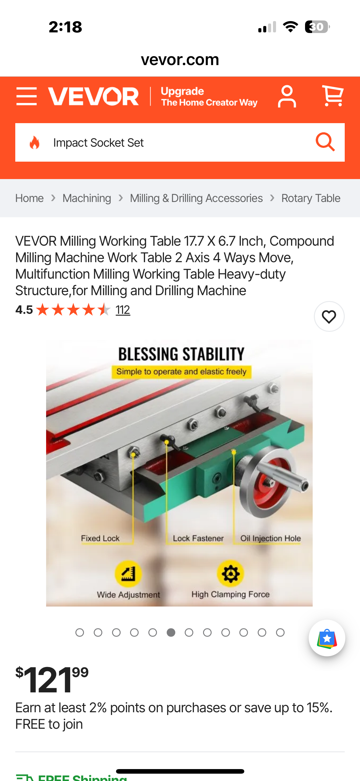 VEVOR Milling Working Table 17.7 X 6.7 Inch, Compound Milling Machine Work Table 2 Axis 4 Ways Move, Multifunction Milling Working Table Heavy-duty Structure, for Milling and Drilling Machine (G925)