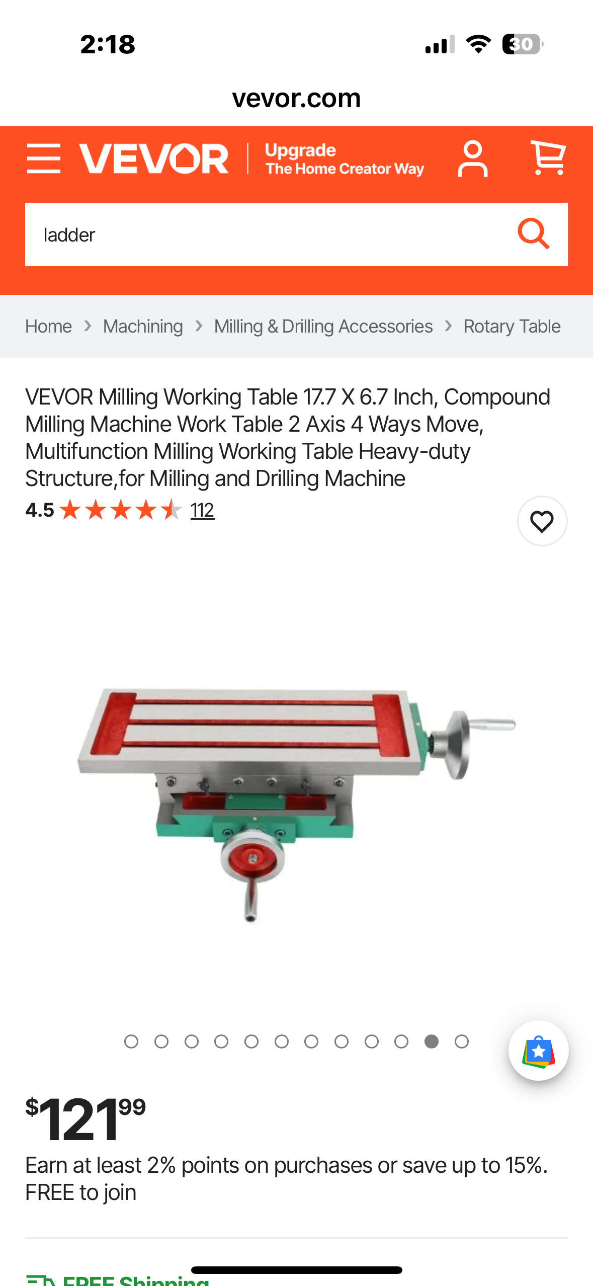 VEVOR Milling Working Table 17.7 X 6.7 Inch, Compound Milling Machine Work Table 2 Axis 4 Ways Move, Multifunction Milling Working Table Heavy-duty Structure, for Milling and Drilling Machine (G925)