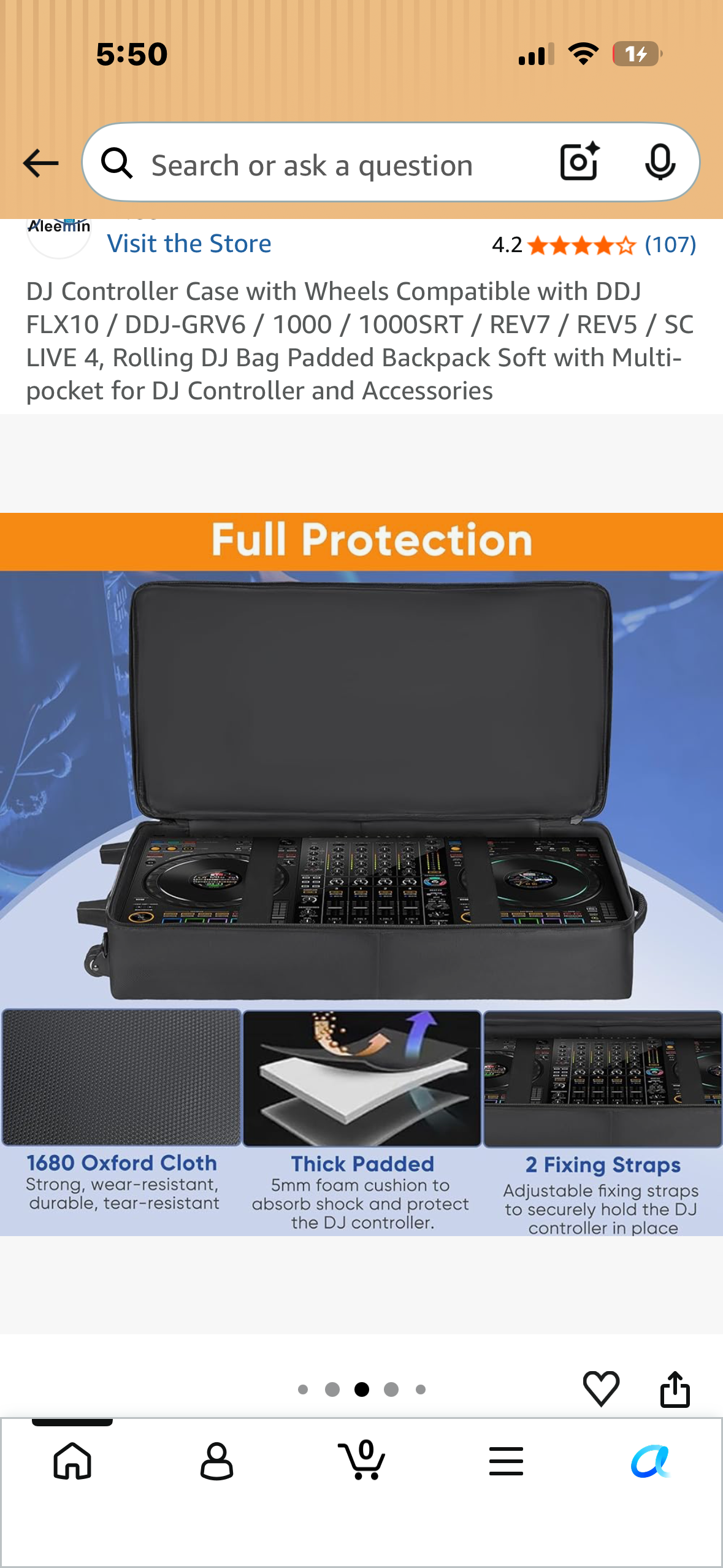 DJ Controller Case with Wheels, Rolling DJ Bag, Padded Backpack Soft with Multi-pocket for DJ Controller and Accessories