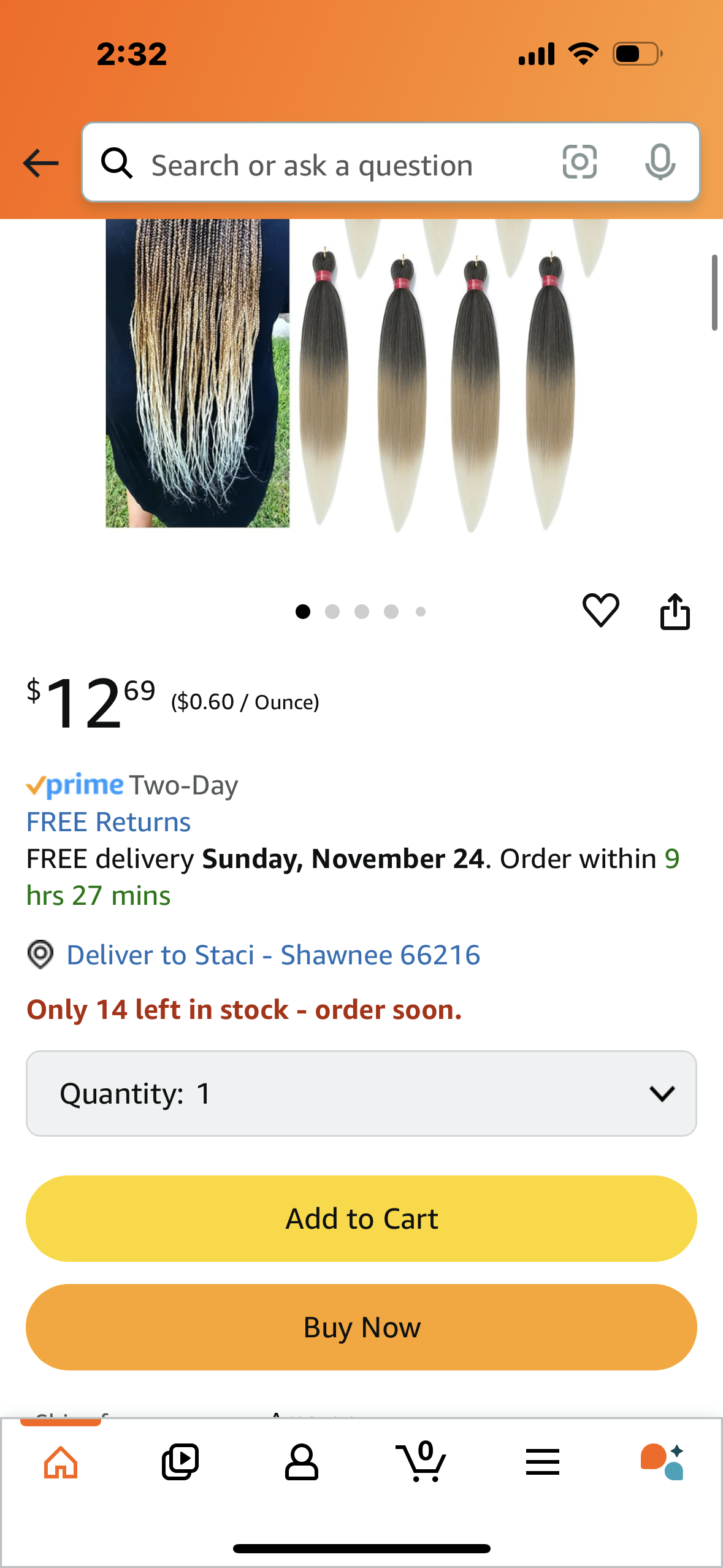 Ombre Pre Stretched Braiding Hair, 28''-8 packs Silky Color Blend Braid Hair Extensions, 100% Synthetic Crochet Hair Braids, Yaki Texture Hair Braiding (28''-pack of 8, 1b/27/613)