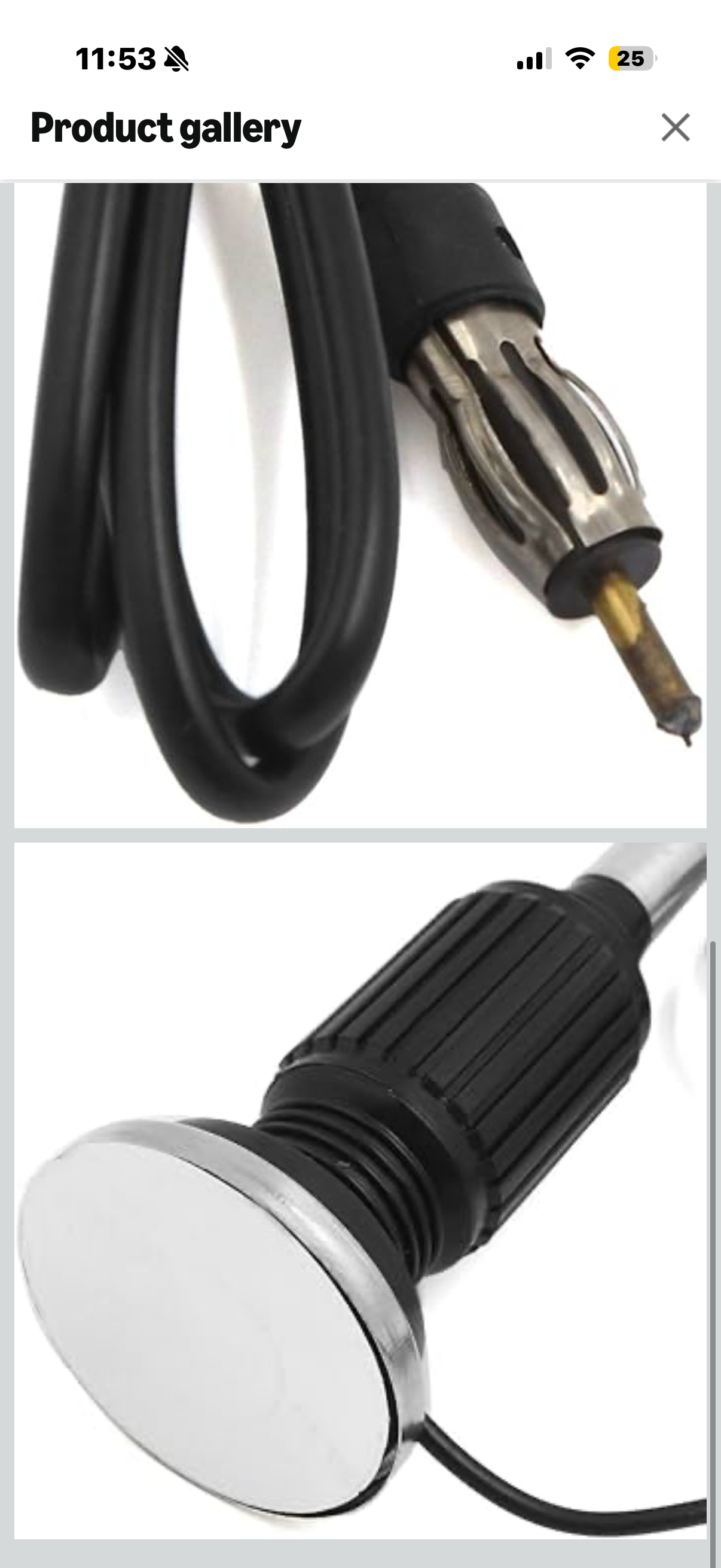 uxcell Universal Magnetic Base FM/AM Radio Signal Antenna Aerial for Auto Car