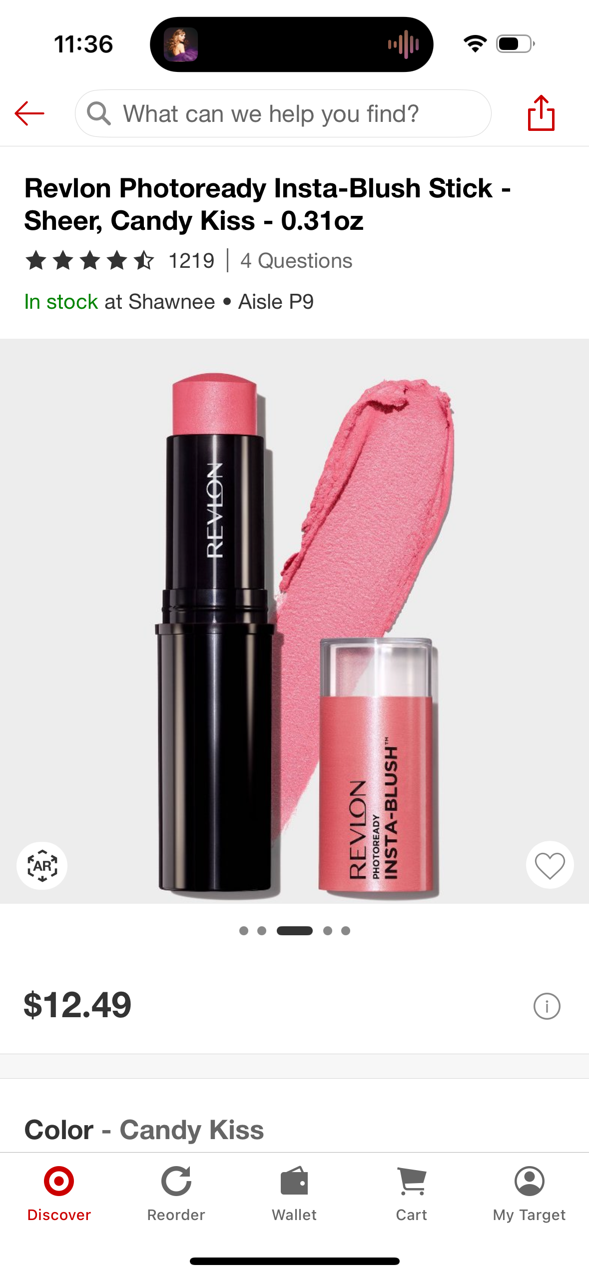 Revlon Photoready Insta-Blush Stick - Sheer, Candy Kiss - 0.31 oz